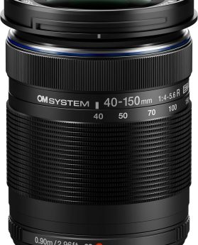 OM System M.Zuiko Digital ED 40-150mm F4.0-5.6 R Lens with High-Speed Imager AF and 30 to 8.2-Degree Angle of View (Black)